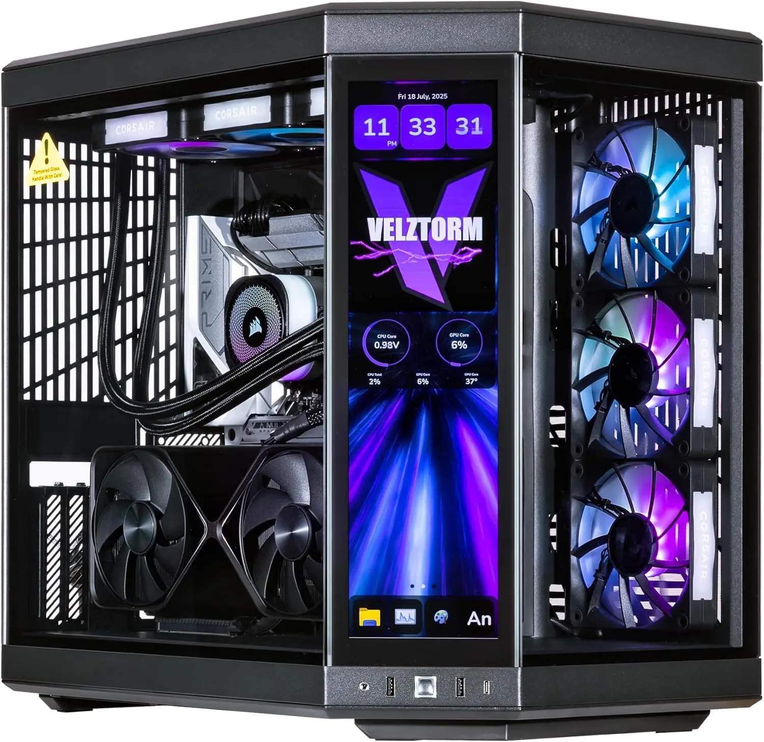 Rtx 5090 32Gb - Velztorm LCD Black Praetix Maßgefertigter Y70